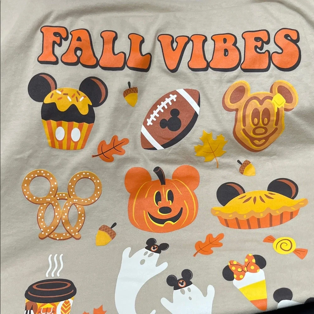 🏰 Walt Disney World Fall Vibes Tan T-Shirt XXL New! NWT 🧡 2025 Park Exclusive - Picture 4 of 4